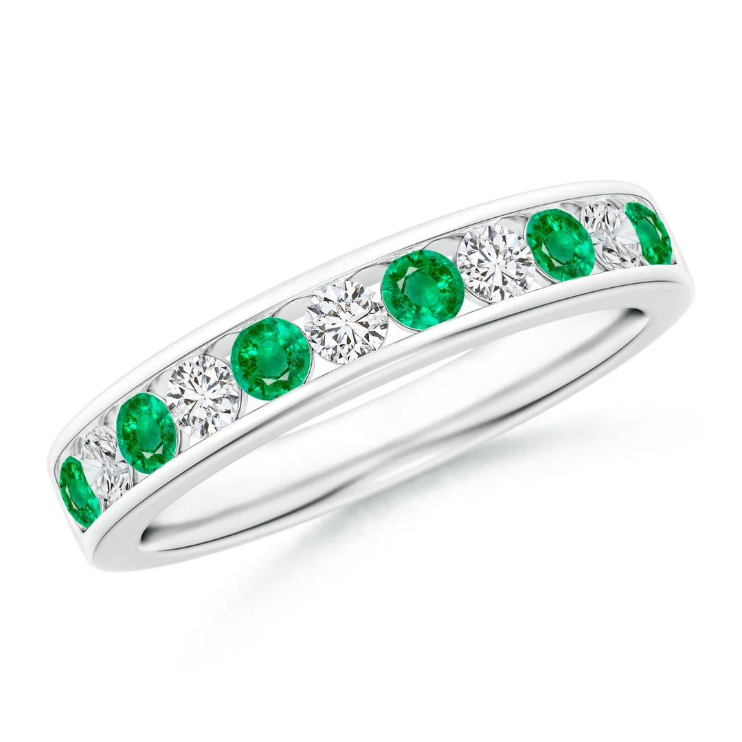 Channel Set Emerald Eternity Ring