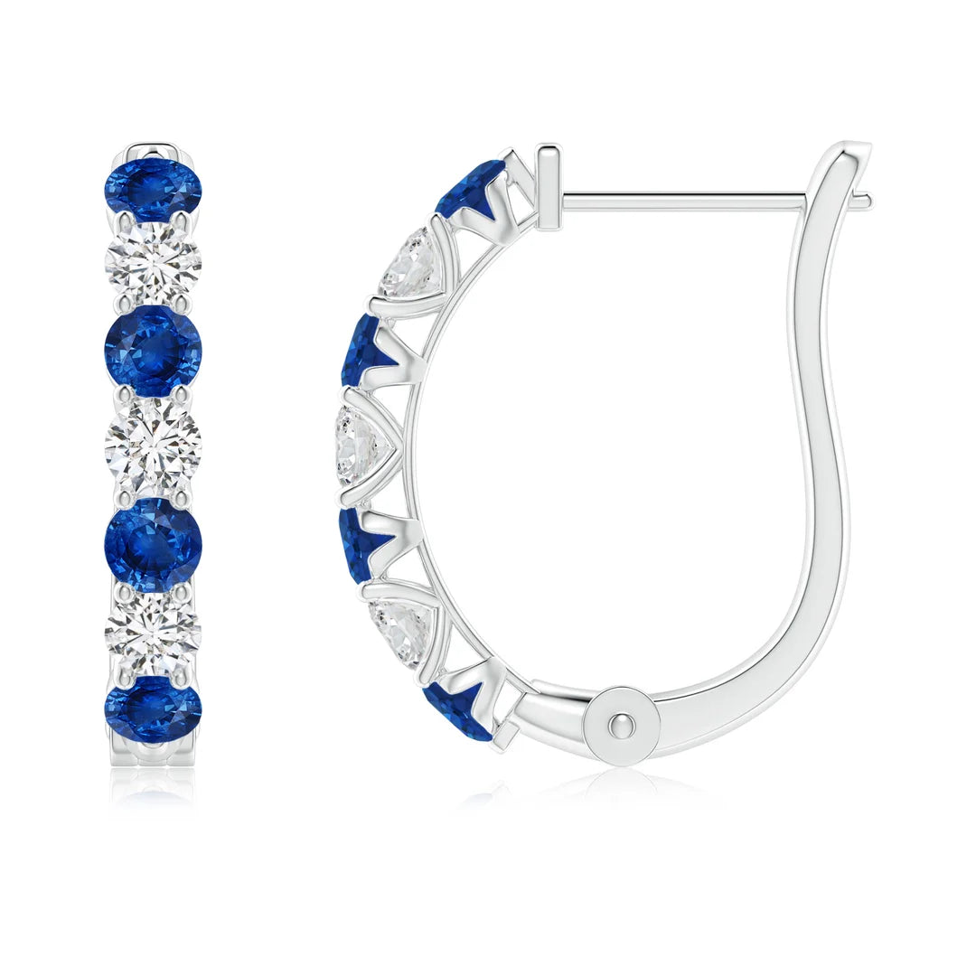Blue Sapphire Double  Earrings