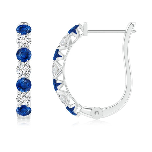 Blue Sapphire Double  Earrings