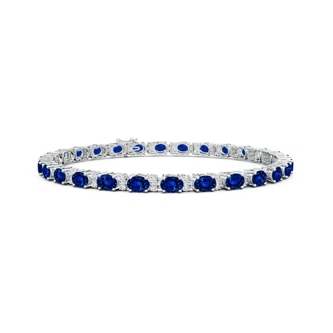 Blue Sapphire Tennis Bracelet