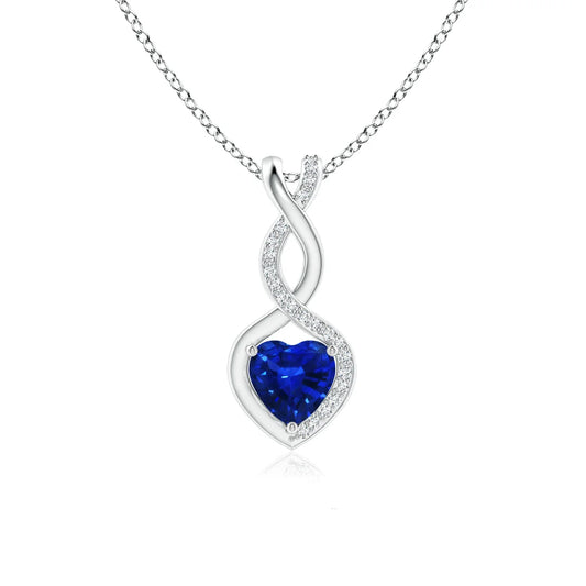 Blue Sapphire Infinity Pendant