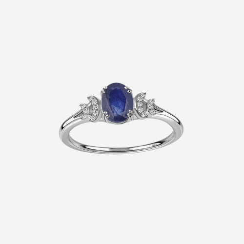 Halo Silver Engagement Ring